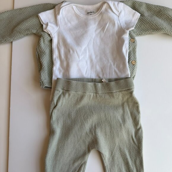 Matching Sage Green Knit Sweater and Pant - Picture 8 of 13